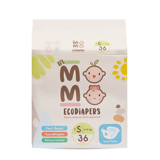 Lil Momo Eco Diapers (Biodegrable, Plant Based, Hypoallergenic )