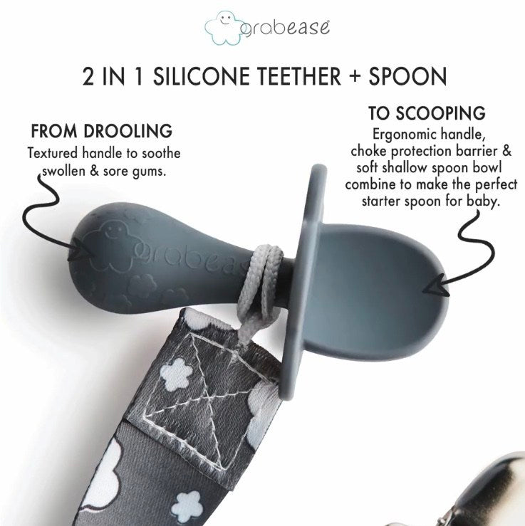 Grabease Silicone Spoons Gray