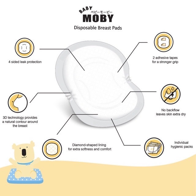 Baby Moby Disposable Breast Pads 60pcs