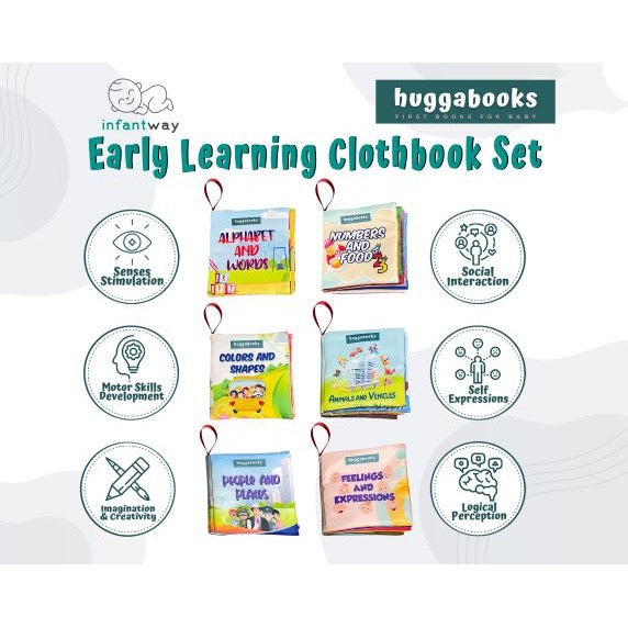 Infantway Early Learning Cloth Book Set