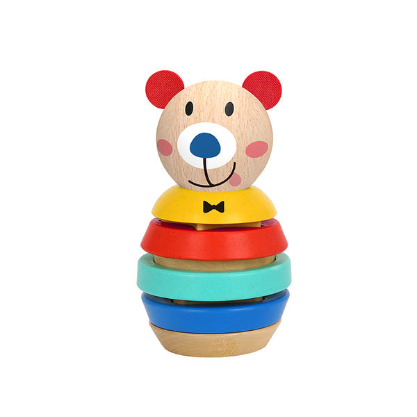 Tooky Toy Wooden Bear Shape Tower