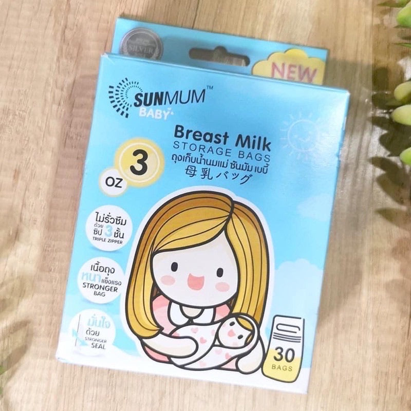 Sunmum Breastmilk Storage Bag 3oz 30s