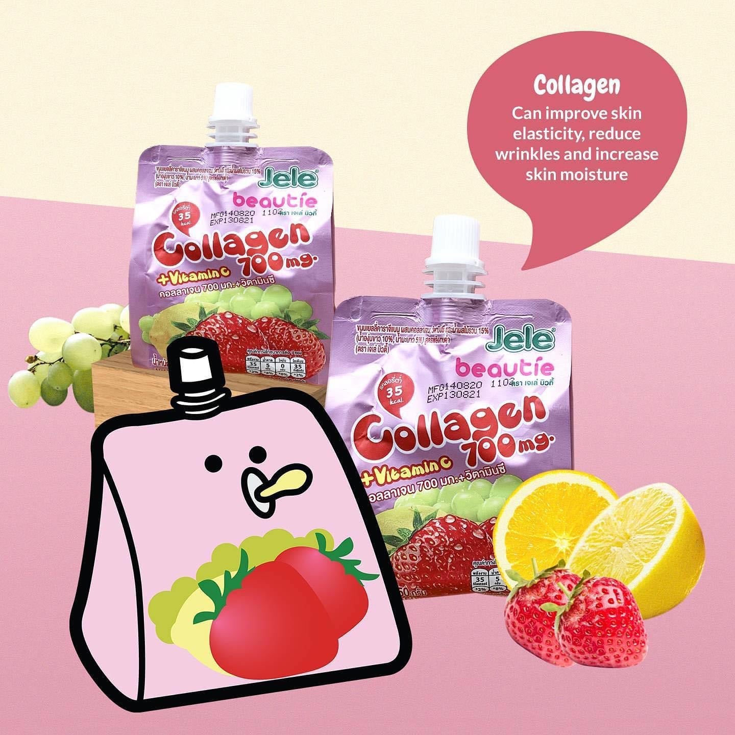 Jele Beautie Collagen 700mg+Vitamin C Strawberry