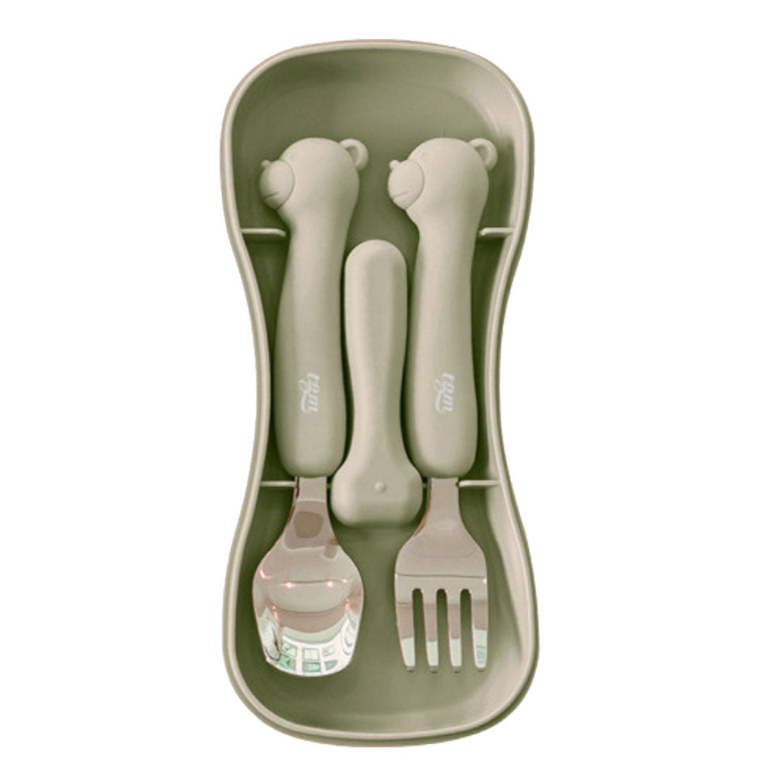 TGM Stainless Toddler Spoon & Fork Set with Silicone Handle – JZ Mommy &  Baby Essentials (JZMBE)