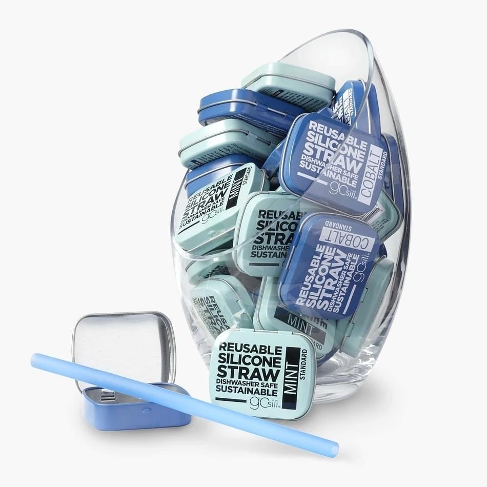 Gosili Reusable Silicone Straw in Travel Tin Case (Standard)